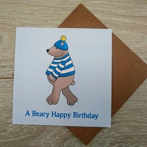Beary Happy Birthday activity card