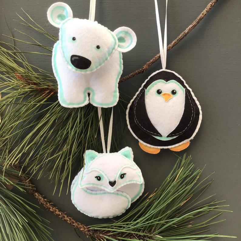 Winter Woodland animal decorations DIY KIt