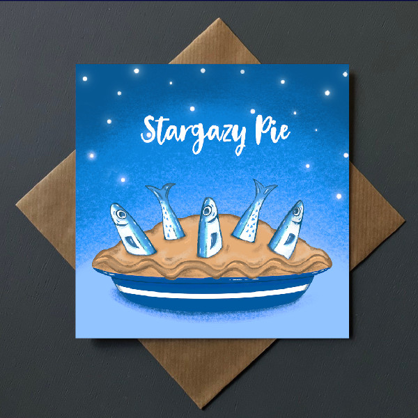 Stargazy pie card (image for) Stargazy pie card