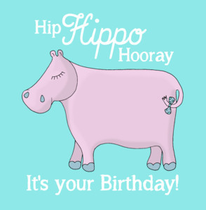 Hip Hippo Hooray! card ONLY FOUR PACKS REMAINING