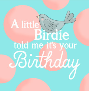 Alittle birdie card - Click Image to Close