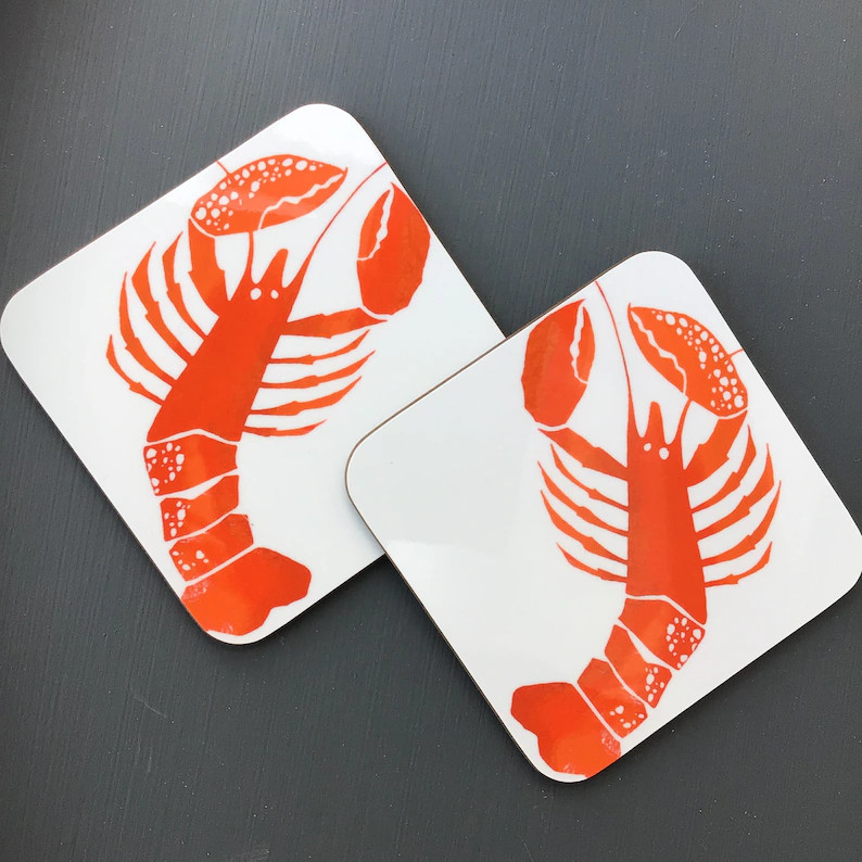 Lobster coaster (pair)