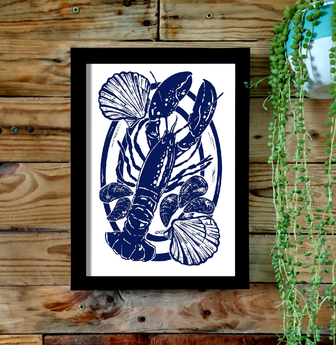Lobster platter Print