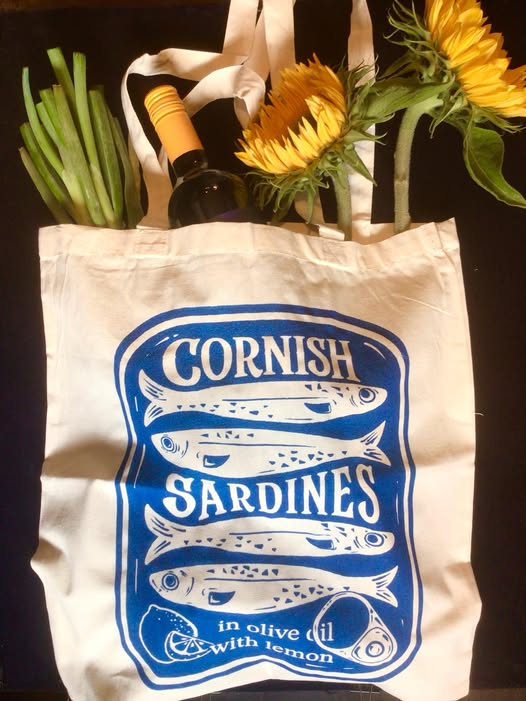 (image for) Cornish Sardines tote bag
